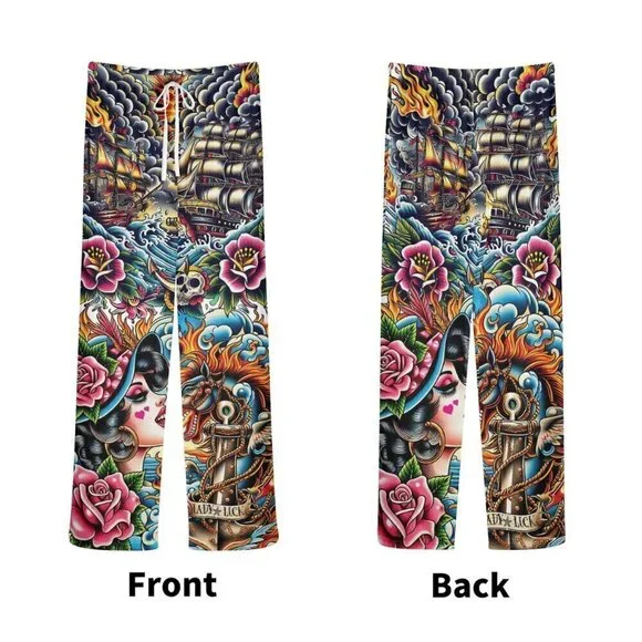 MESH Tattoo Pants Conceptual Subculture One Size fits Small Medium Beach Cover - Picture 7 of 8